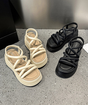 ストラップサンダル 厚底 夏靴 送料無料 即日発送-0