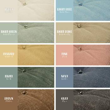 インド綿フロアラウンドクッション ライトグリーン 送料無料-9