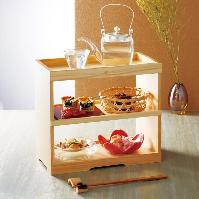 和食器 桧 かざり棚弁当 送料無料-1