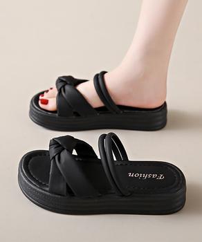 厚底サンダル レディース リボン 送料無料 即日発送-2