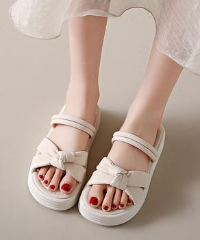 厚底サンダル レディース リボン 送料無料 即日発送-3