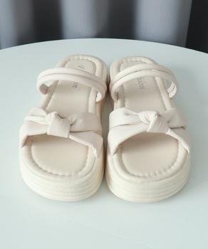 厚底サンダル レディース リボン 送料無料 即日発送-5