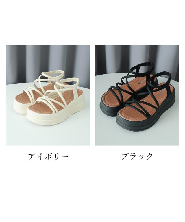 厚底 ストラップサンダル 美脚 夏靴 送料無料 即日発送-1