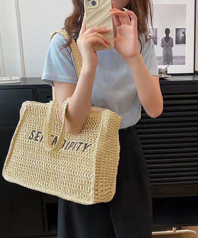 ストローバッグ トート かごバッグ 送料無料 即日発送-4