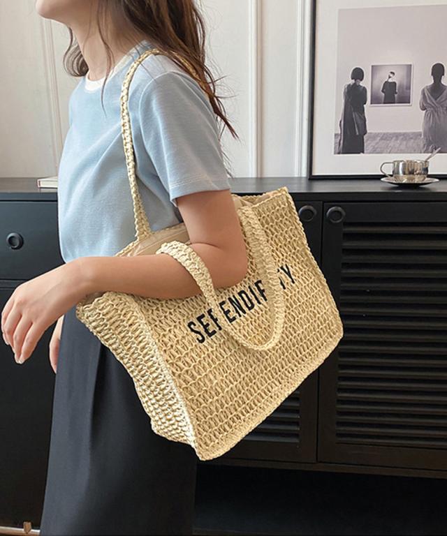 ストローバッグ トート かごバッグ 送料無料 即日発送-5