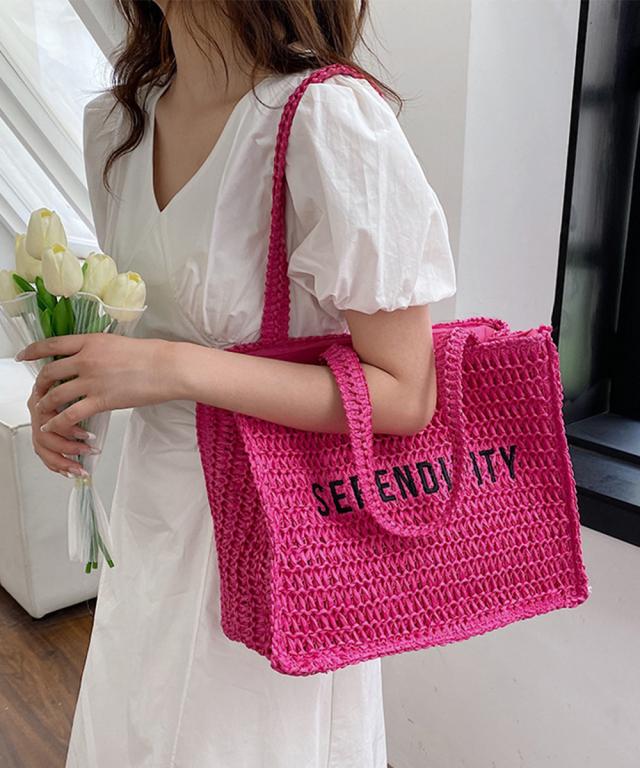 ストローバッグ トート かごバッグ 送料無料 即日発送-6