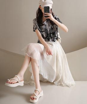 パールトングサンダル 美脚 厚底サンダル 送料無料 即日発送-7