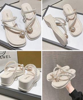 パールトングサンダル 美脚 厚底サンダル 送料無料 即日発送-8