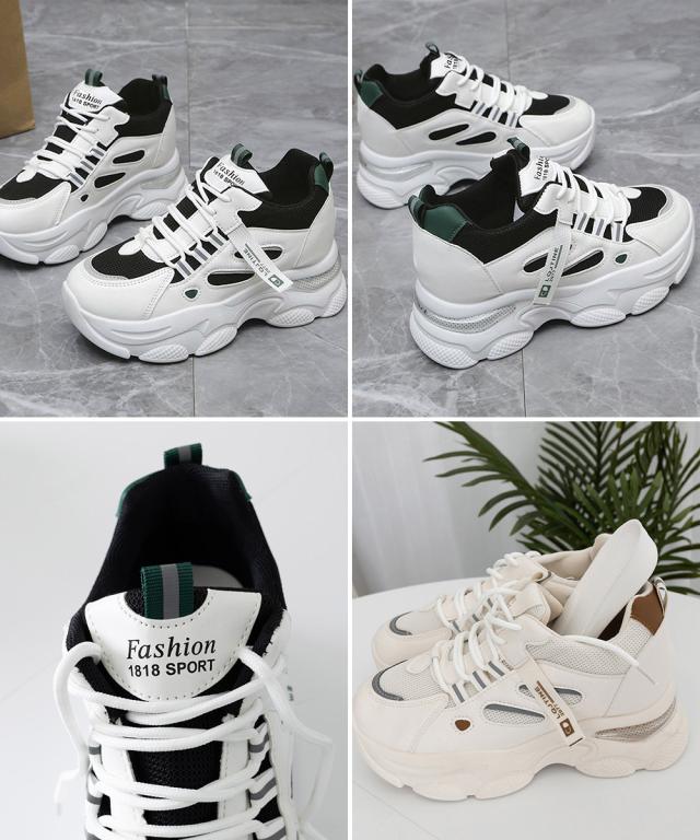 スニーカー 厚底ダッドスニーカー レースアップ 送料無料 即日発送-2