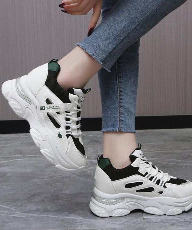 スニーカー 厚底ダッドスニーカー レースアップ 送料無料 即日発送-5