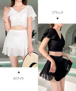 水着体型カバー レディース露出控えめ水着 送料無料 即日発送-1