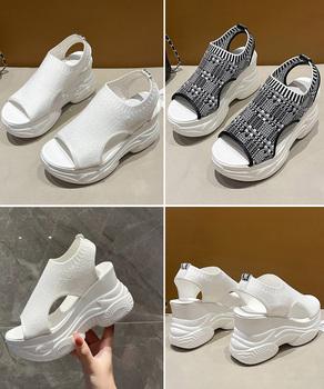 厚底ニットサンダル スポーツサンダル軽量 送料無料 即日発送-2