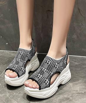 厚底ニットサンダル スポーツサンダル軽量 送料無料 即日発送-8