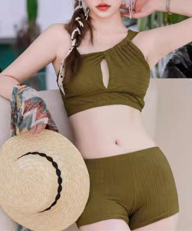 レディース 水着3点盛れるみずぎ 送料無料 即日発送-5