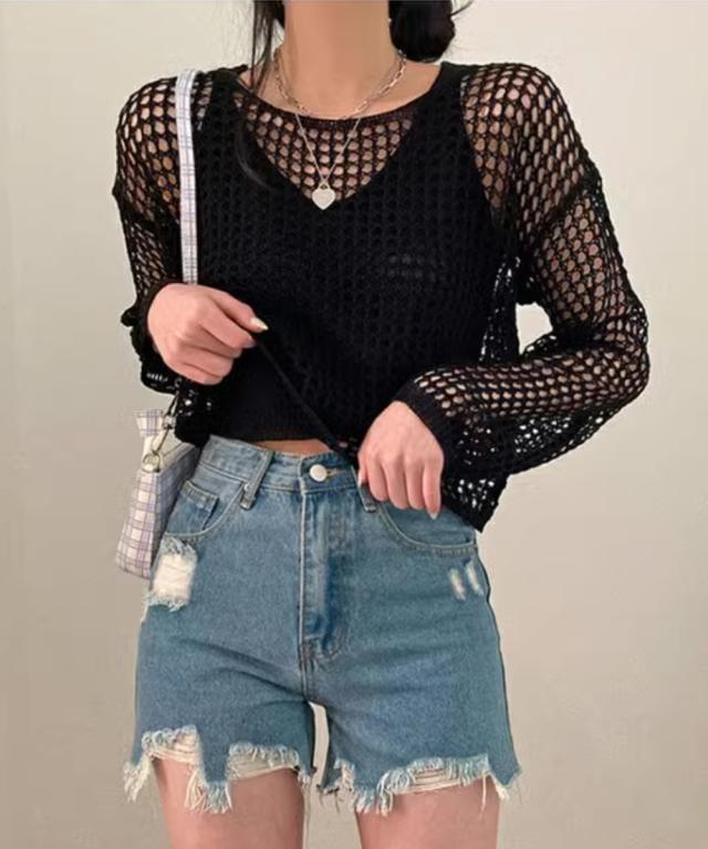 メッシュニット タンクトップ 2点セット 送料無料 即日発送-4