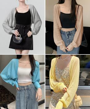 サマーカーディガン ショートニットボレロ 送料無料 即日発送-7