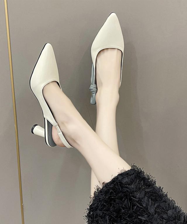 ハイヒールパンプス ポインテッドトゥ配色 送料無料 即日発送-7