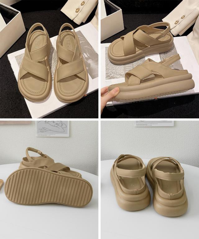 厚底クロスサンダル コンフォートサンダル 送料無料 即日発送-2