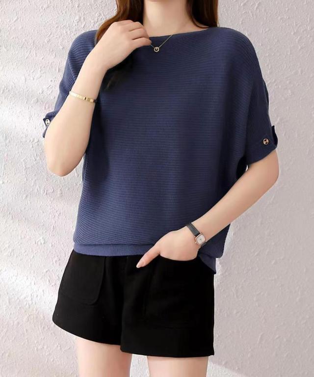 サマーニット ドルマンスリーブニットソー 送料無料 即日発送-7