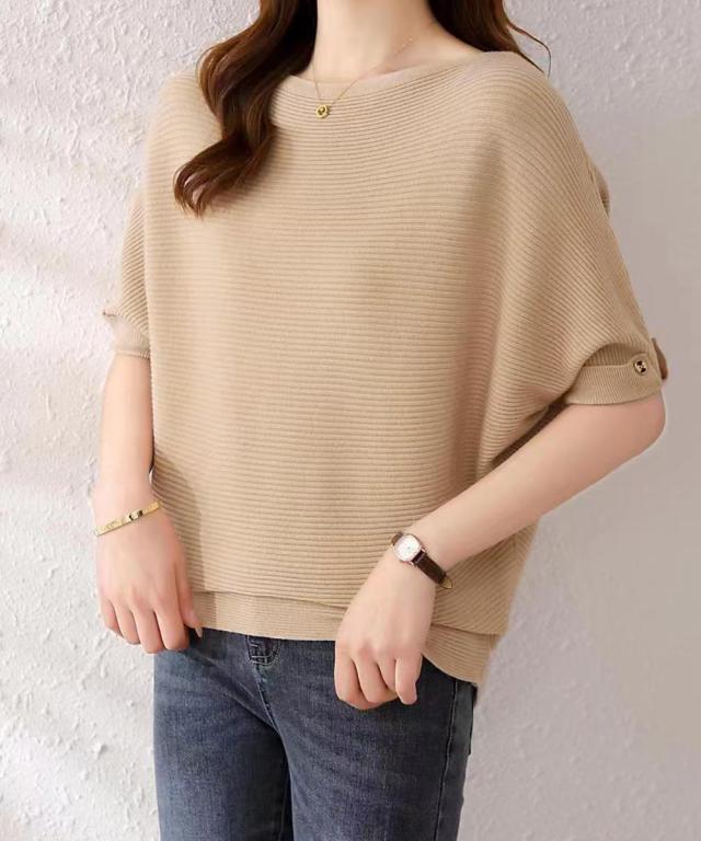 サマーニット ドルマンスリーブニットソー 送料無料 即日発送-8