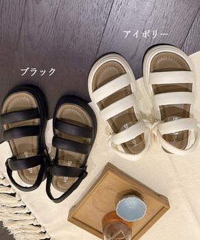 ストラップサンダル 厚底サンダル 送料無料 即日発送-1