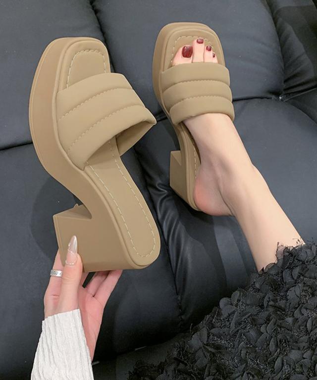 ミュール厚底サンダルスクエアトゥ 送料無料 即日発送-9