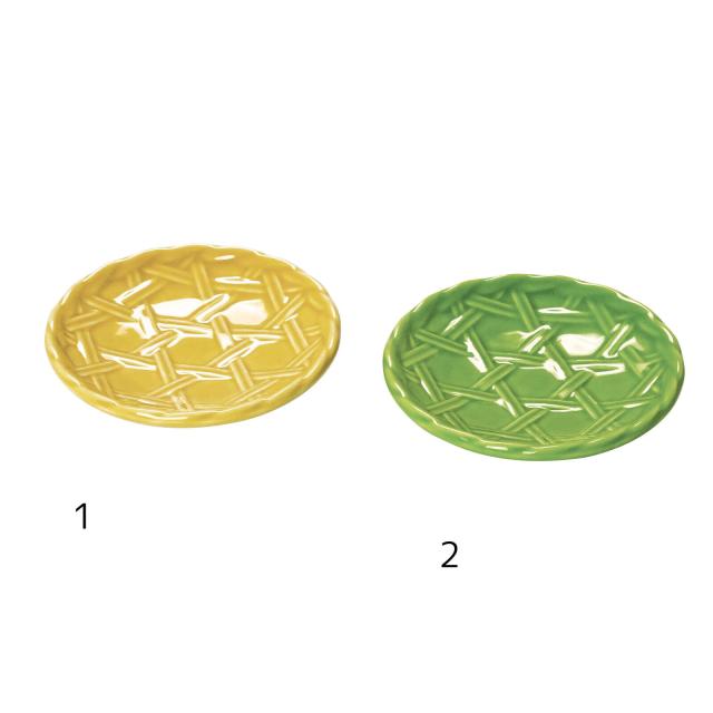 和食器 六ツ目ざる小皿 白竹色 若竹色 6セット 送料無料-1