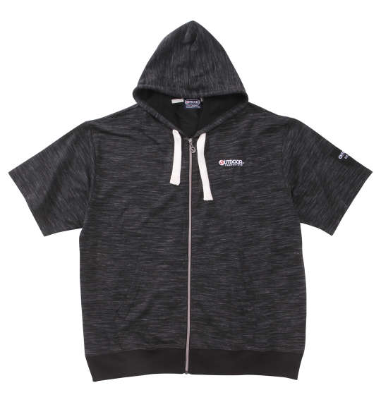 大きいサイズ OUTDOOR PRODUCTS インレイ流し杢裏毛半袖フルジップパーカー 3L 4L 5L 6L 7L  MC842252-62075 ラッピング可 送料無料 即日発送-4