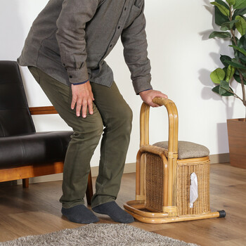 ラタン つかまり収納ステッキ 送料無料-12