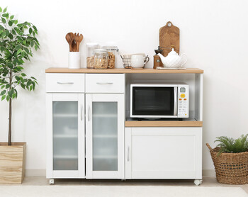 キッチンカウンター サージュ WH×NA 120幅 送料無料-2