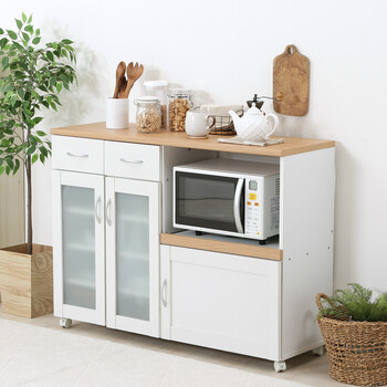 キッチンカウンター サージュ WH×NA 120幅 送料無料-3