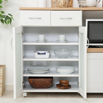 キッチンカウンター サージュ WH×NA 120幅 送料無料-4