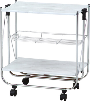 大理石柄フォールディングワゴン 送料無料-1