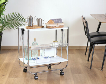 大理石柄フォールディングワゴン 送料無料-2