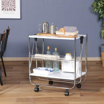 大理石柄フォールディングワゴン 送料無料-3