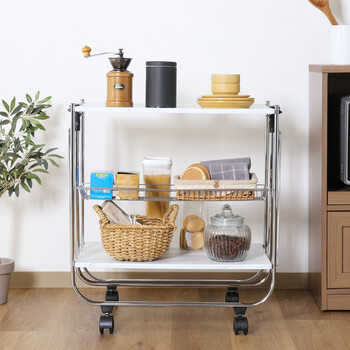 大理石柄フォールディングワゴン 送料無料-5