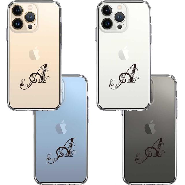 iPhone13Pro ケース クリア アルファベット 【A】 スマホケース 側面ソフト 背面ハード ハイブリッド 送料無料-1