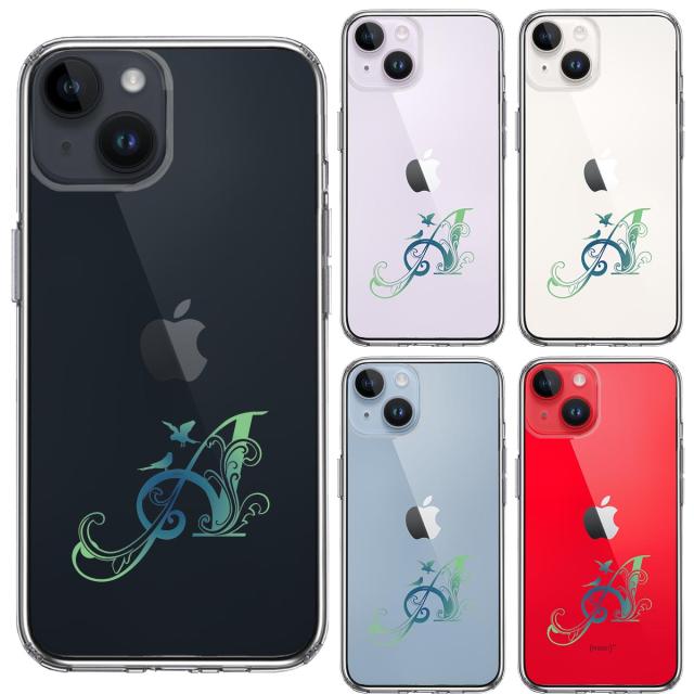 iPhone14Plus ケース クリア アルファベット 【A】 スマホケース 側面ソフト 背面ハード ハイブリッド  送料無料-3