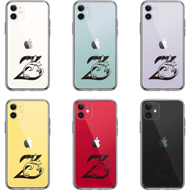 iPhone11 ケース クリア アルファベット 【Z】 スマホケース 側面ソフト 背面ハード ハイブリッド 送料無料-1