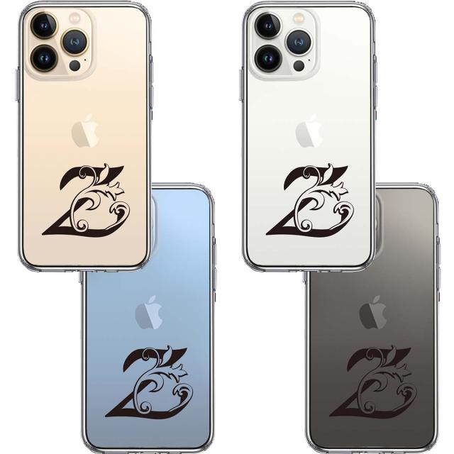 iPhone13Pro ケース クリア アルファベット 【Z】 スマホケース 側面ソフト 背面ハード ハイブリッド 送料無料-1
