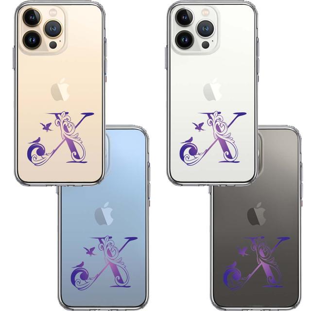 iPhone13Pro ケース クリア アルファベット 【X】 スマホケース 側面ソフト 背面ハード ハイブリッド  送料無料-3