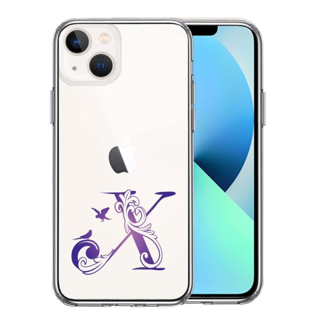 iPhone13 ケース クリア アルファベット 【X】 スマホケース 側面ソフト 背面ハード ハイブリッド  送料無料-2