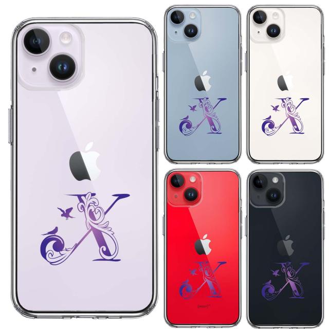 iPhone14 ケース クリア アルファベット 【X】 スマホケース 側面ソフト 背面ハード ハイブリッド 送料無料-3