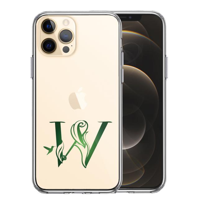 iPhone12Pro ケース クリア アルファベット 【W】 スマホケース 側面ソフト 背面ハード ハイブリッド  送料無料-2