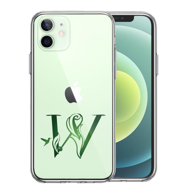 iPhone12 ケース クリア アルファベット 【W】 スマホケース 側面ソフト 背面ハード ハイブリッド  送料無料-2