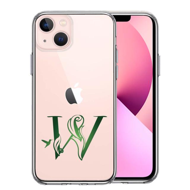 iPhone13mini ケース クリア アルファベット 【W】 スマホケース 側面ソフト 背面ハード ハイブリッド  送料無料-2