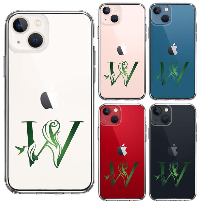 iPhone13mini ケース クリア アルファベット 【W】 スマホケース 側面ソフト 背面ハード ハイブリッド  送料無料-3