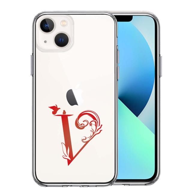 iPhone13 ケース クリア アルファベット 【V】 スマホケース 側面ソフト 背面ハード ハイブリッド  送料無料-2