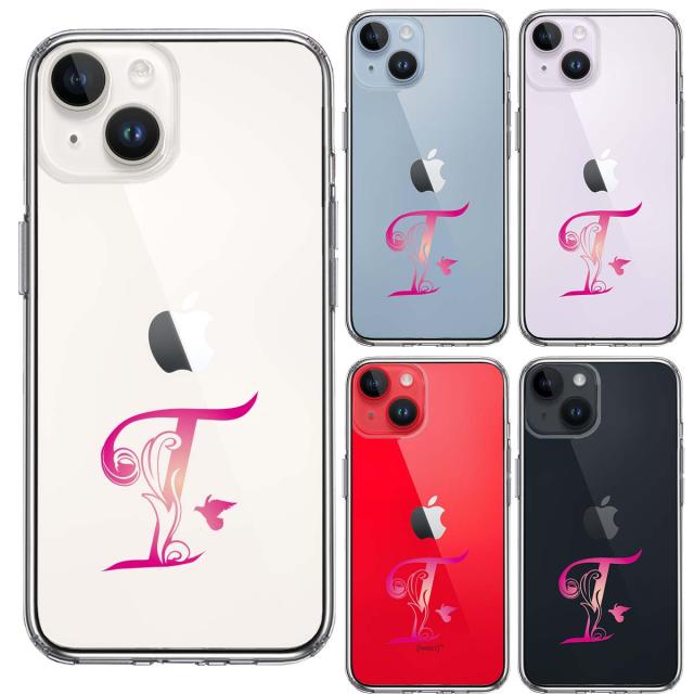 iPhone14 ケース クリア アルファベット 【T】 スマホケース 側面ソフト 背面ハード ハイブリッド 送料無料-3