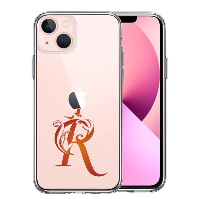 iPhone13 ケース クリア アルファベット 【R】 スマホケース 側面ソフト 背面ハード ハイブリッド  送料無料-2